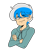 Size: 518x611 | Tagged: safe, artist:bluebellroseart, oc, oc only, oc:midway, human, bust, crossed arms, eye clipping through hair, eyebrows, eyebrows visible through hair, humanized, simple background, solo, transparent background, two toned hair