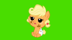 Size: 1920x1080 | Tagged: safe, edit, edited screencap, screencap, applejack, earth pony, pony, apple family reunion, g4, season 3, 1080p, animated, baby, baby pony, babyjack, cute, foal, green screen, jackabetes, mud, sound, tongue out, weapons-grade cute, webm, younger, youtube link
