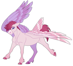 Size: 2200x2000 | Tagged: safe, artist:uunicornicc, oc, pegasus, pony, colored wings, female, high res, mare, simple background, solo, tail, tail feathers, transparent background, two toned wings, wings