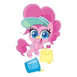Size: 480x480 | Tagged: safe, pinkie pie, earth pony, pony, g4.5, my little pony: pony life, official, animated, gif, simple background, transparent background