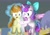Size: 2938x2084 | Tagged: safe, artist:aleximusprime, princess flurry heart, pumpkin cake, pony, dream of alicornication, flurry heart's story, bow, bracelet, cloud, dark clouds, duo, filly, filly flurry heart, floating, jewelry, levitation, magic, older, older flurry heart, ponyville, safeguard bracelet, self-levitation, telekinesis, upgrade