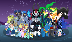 Size: 3944x2309 | Tagged: safe, artist:amigogogo, cozy glow, daybreaker, descent, fido, gladmane, grogar, iron will, king sombra, lightning dust, lord tirek, mane-iac, nightmare moon, nightshade, pony of shadows, queen chrysalis, rover, sludge (g4), spot, storm king, suri polomare, svengallop, wind rider, alicorn, centaur, changeling, changeling queen, diamond dog, dragon, earth pony, minotaur, pegasus, pony, sheep, unicorn, taur, g4, my little pony: the movie, antagonist, armor, armored pony, aviator goggles, bell, black coat, black fur, blue coat, blue eyes, blue fur, bowtie, choker, clothes, collar, crown, dog collar, electricity, electro orb, evil smile, female, filly, flight suit, foal, frown, glasses, glowing, glowing eyes, goggles, gold, gray mane, green eyes, green mane, grin, group, hair tie, hat, high res, horn, jacket, jewelry, legion of doom, male, mane of fire, mare, metal, microphone, necktie, night, nose piercing, nose ring, open mouth, open smile, piercing, pink coat, pink fur, pink mane, purple coat, purple fur, purple mane, raised hoof, ram, red coat, red fur, regalia, scarf, shadowbolts, shirt, siblings, smiling, spread wings, staff, staff of sacanas, stallion, striped shirt, teeth, twins, wall of tags, white coat, white fur, white mane, wings, yellow coat, yellow eyes, yellow fur, yellow mane