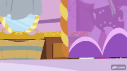 Size: 640x360 | Tagged: safe, screencap, rarity, pony, unicorn, g4, it isn't the mane thing about you, season 7, alternate hairstyle, animated, carousel boutique, female, gif, gifs.com, mare, punk, raripunk, smiling, solo, walking
