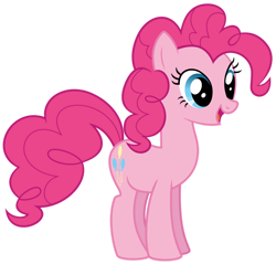 Size: 1280x1222 | Tagged: safe, artist:aureategramarye, pinkie pie, earth pony, pony, feeling pinkie keen, g4, season 1, female, mare, open mouth, open smile, simple background, smiling, solo, transparent background, vector