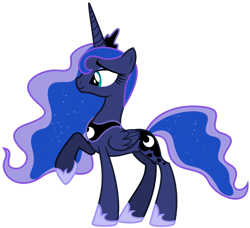 Size: 1280x1167 | Tagged: safe, artist:aureategramarye, princess luna, alicorn, pony, g4, luna eclipsed, season 2, .svg available, female, mare, raised hoof, simple background, solo, transparent background, vector