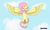 Size: 11466x6808 | Tagged: safe, artist:phosphorshy, fluttershy, pegasus, pony, g4, absurd resolution, blue sky, chest fluff, cloud, cute, daaaaaaaaaaaw, ear fluff, eyes closed, flying, incoming hug, open mouth, open smile, outstretched arms, shyabetes, signature, sky, smiling, solo, spread wings, wings