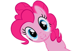 Size: 1070x720 | Tagged: safe, edit, edited screencap, screencap, pinkie pie, earth pony, pony, g4, season 1, the ticket master, background removed, female, looking at you, simple background, solo, staring into your soul, transparent background