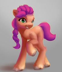 Size: 930x1074 | Tagged: safe, artist:itssim, sunny starscout, earth pony, pony, g5, my little pony: a new generation, female, mare, raised hoof, solo