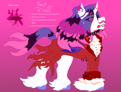 Size: 2100x1600 | Tagged: safe, artist:dsstoner, fancypants, bat pony, pony, undead, unicorn, vampire, vampony, g4, alternate design, choker, clothes, coat, cutie mark, ear piercing, eyebrow piercing, glasses, horn, horn ring, jewelry, piercing, reference sheet, ring, tailcoat, text, tongue out, tongue piercing