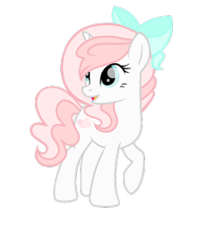 Size: 468x504 | Tagged: safe, artist:sugarcubecreationz, oc, oc:sweetheart, pony, unicorn, bow, female, hair bow, mare, simple background, solo, transparent background