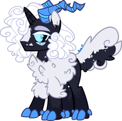 Size: 1692x1671 | Tagged: safe, artist:kurosawakuro, oc, hybrid, interspecies offspring, male, offspring, parent:rarity, parent:storm king, simple background, solo, transparent background