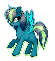 Size: 1552x1699 | Tagged: safe, artist:kaikururu, oc, oc only, pegasus, pony, colored wings, grin, pegasus oc, raised hoof, simple background, smiling, solo, transparent background, two toned wings, wings