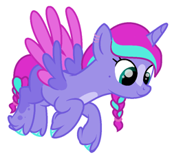 Size: 804x752 | Tagged: safe, artist:sugarcubecreationz, oc, oc:lilac, alicorn, pony, base used, colored wings, female, mare, simple background, solo, two toned wings, white background, wings