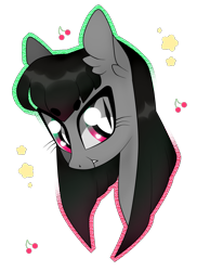 Size: 1181x1625 | Tagged: safe, artist:kaikururu, oc, oc only, pony, bust, ear fluff, female, mare, simple background, slit pupils, solo, transparent background