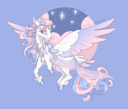 Size: 1600x1368 | Tagged: safe, artist:k-eilonwy, star catcher, pegasus, pony, g3, deviantart watermark, female, jewelry, mare, necklace, obtrusive watermark, solo, spread wings, watermark, wings