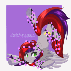 Size: 2048x2048 | Tagged: safe, artist:prplepsychopath, oc, oc only, oc:evening prose, pegasus, pony, animated, christmas, christmas lights, female, freckles, gif, high res, holiday, jewelry, mare, necklace, pearl necklace, tangled up
