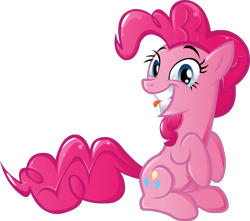 Size: 1200x1062 | Tagged: safe, artist:sirponylancelot, pinkie pie, earth pony, pony, g4, 2012, female, grin, looking at you, simple background, smiling, solo, tongue out, transparent background