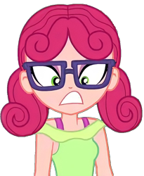 Size: 652x796 | Tagged: safe, edit, edited screencap, screencap, alizarin bubblegum, equestria girls, equestria girls series, g4, tip toppings, tip toppings: fluttershy, spoiler:choose your own ending (season 2), spoiler:eqg series (season 2), angry, background removed, not a vector, simple background, solo, transparent background