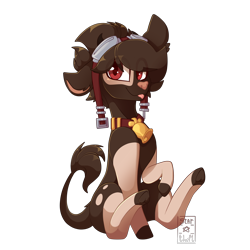 Size: 2448x2448 | Tagged: safe, artist:star-theft, oc, oc:ring'a'belle, cow, cow pony, high res, male, simple background, solo, transparent background