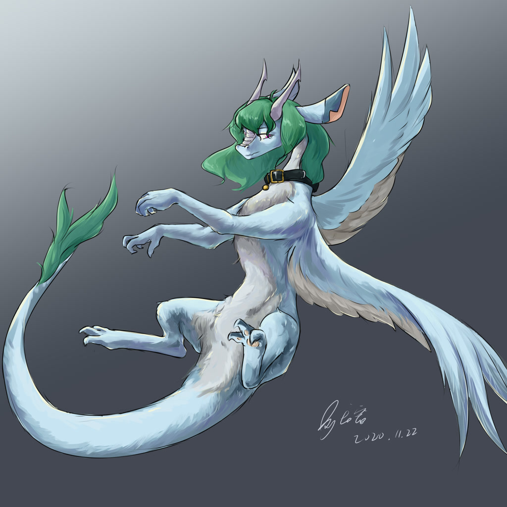 safe, artist: 龙宠, oc, oc only, oc:shanher, dragon , dragoness, feather, femal
