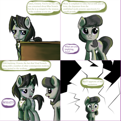 Size: 1982x1983 | Tagged: safe, artist:esuka, arpeggio, octavia melody, earth pony, pony, ask-canterlot-musicians, g4, comic, female, male, mare, stallion