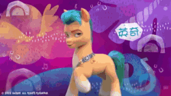 Size: 852x480 | Tagged: safe, hitch trailblazer, izzy moonbow, pipp petals, sunny starscout, zipp storm, earth pony, human, pegasus, pony, unicorn, g5, my little pony: a new generation, animated, china, female, irl, irl human, looking out for you, male, mane five, mare, shanghai, shanghai metro, stallion, webm