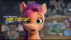 Size: 720x405 | Tagged: safe, edit, edited screencap, screencap, sunny starscout, earth pony, pony, g5, my little pony: a new generation, spoiler:my little pony: a new generation, female, mare, play of the game, solo