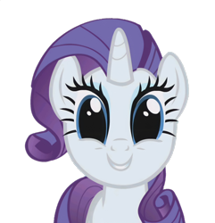 Size: 1536x1594 | Tagged: safe, edit, edited screencap, screencap, rarity, pony, unicorn, g4, season 1, the ticket master, background removed, blue eyes, bust, cute, eyelashes, female, front view, grin, horn, looking at you, mare, not a vector, raribetes, simple background, smiling, smiling at you, solo, transparent background