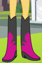 Size: 524x779 | Tagged: safe, screencap, sunset shimmer, equestria girls, g4, boots, boots shot, high heel boots, legs, pictures of legs, shoes, solo