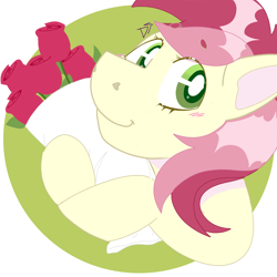 Size: 1500x1500 | Tagged: safe, artist:dsstoner, roseluck, earth pony, pony, g4, bouquet, bouquet of flowers, female, flower, mare, rose, simple background, solo, white background