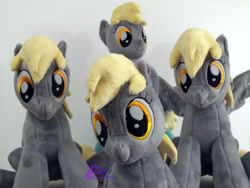 Size: 1024x768 | Tagged: safe, artist:kiashone, derpy hooves, g4, cute, derpabetes, irl, multeity, photo, plushie, unstoppable force of derp