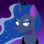 Size: 1500x1500 | Tagged: safe, artist:dsstoner, princess luna, alicorn, pony, g4, bust, eyeshadow, female, makeup, mare, smiling, solo, stars