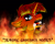 Size: 3315x2630 | Tagged: safe, artist:julunis14, oc, oc only, oc:ayza, chihuahua, dog, pony, unicorn, angry, behaving like a dog, ear fluff, fangs, female, fire, floppy ears, foaming at the mouth, high res, mare, meme, open mouth, ponified meme, rabies, solo, text, x intensifies