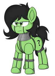 Size: 2076x2880 | Tagged: safe, artist:marusya, oc, oc only, oc:filly anon, earth pony, pony, robot, robot pony, earth pony oc, female, filly, foal, high res, roboticization, simple background, solo, transparent background
