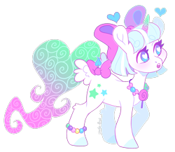 Size: 1428x1242 | Tagged: safe, artist:shady-bush, oc, original species, pony, scented pony, unicorn, bow, closed species, female, mare, simple background, solo, tail, tail bow, transparent background