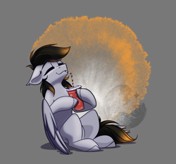 Size: 2167x2016 | Tagged: safe, artist:alrumoon_art, oc, oc only, oc:crossfire, bat pony, hybrid, pegabat, pegasus, pony, abstract background, drink, drinking, drinking straw, eyes closed, female, floppy ears, high res, mare, solo
