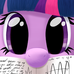 Size: 2000x2000 | Tagged: safe, artist:stellardust, twilight sparkle, alicorn, pony, g4, adorkable, book, c:, close-up, cute, daaaaaaaaaaaw, dork, face, female, high res, hnnng, looking at you, mare, mouth hold, nom, smiling, solo, twiabetes, twilight sparkle (alicorn)