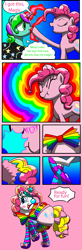 Size: 1402x4276 | Tagged: safe, artist:tf-circus, pinkie pie, earth pony, pony, g4, bow, clothes, clown, clown makeup, clown nose, comic, dress, red nose, transformation