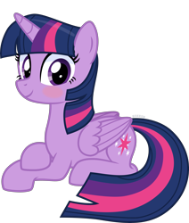 Size: 5000x5894 | Tagged: safe, artist:n0kkun, twilight sparkle, alicorn, pony, g4, blushing, cute, female, looking at you, lying down, mare, prone, simple background, smiling, solo, transparent background, twiabetes, twilight sparkle (alicorn)