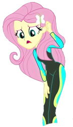 Size: 780x1342 | Tagged: safe, edit, edited screencap, screencap, fluttershy, equestria girls, equestria girls series, g4, too hot to handle, background removed, clothes, female, fluttershy's wetsuit, not a vector, simple background, solo, swimsuit, transparent background, wetsuit