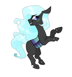 Size: 825x881 | Tagged: safe, artist:kaikururu, oc, oc only, changeling queen, pony, changeling queen oc, eyelashes, rearing, simple background, solo, transparent background