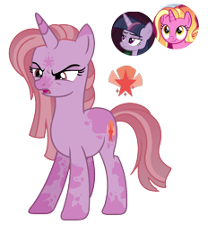 Size: 1196x1288 | Tagged: safe, artist:princess-kitsune-tsu, luster dawn, mean twilight sparkle, oc, pony, g4, the last problem, the mean 6, base used, female, magical lesbian spawn, mare, offspring, parent:luster dawn, parent:mean twilight sparkle, simple background, transparent background