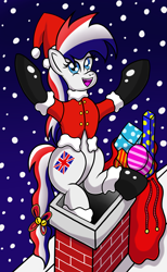 Size: 1713x2785 | Tagged: safe, artist:heartshielder1991, oc, oc:britannia (uk ponycon), pony, uk ponycon, christmas, holiday, solo