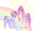 Size: 1088x990 | Tagged: safe, artist:lacedfish, fluttershy, rainbow dash, pegasus, pony, g4, chest fluff, colored hooves, female, height difference, lesbian, mare, rainbow, ship:flutterdash, shipping, tallershy