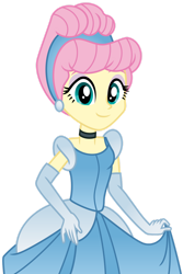 Size: 1024x1535 | Tagged: safe, artist:emeraldblast63, fluttershy, equestria girls, g4, alternate hairstyle, beautiful, cinderella, cindershy, clothes, clothes swap, disney, disney princess, dress, female, gown, simple background, transparent background