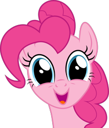 Size: 2550x3000 | Tagged: safe, artist:valadrem, pinkie pie, earth pony, pony, g4, pinkie apple pie, season 4, .svg available, bust, cute, diapinkes, female, high res, looking at you, mare, open mouth, open smile, simple background, smiling, smiling at you, staring into your soul, sweet dreams fuel, transparent background, vector