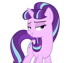 Size: 1680x1440 | Tagged: safe, edit, edited screencap, screencap, starlight glimmer, pony, unicorn, g4, season 5, the cutie re-mark, bedroom eyes, not a vector, s5 starlight, simple background, solo, transparent background