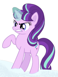 Size: 1326x1768 | Tagged: safe, edit, edited screencap, screencap, starlight glimmer, pony, unicorn, g4, season 5, the cutie map, angry, background removed, female, magic, magic aura, mare, not a vector, raised hoof, s5 starlight, simple background, solo, transparent background