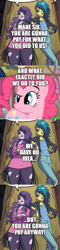 Size: 500x2084 | Tagged: safe, edit, edited screencap, idw, screencap, dyre, grackle, pinkie pie, g4, my little pony: generations, comic, implied applejack, implied fluttershy, implied rainbow dash, implied rarity, implied twilight sparkle, screencap comic