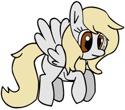 Size: 1570x1380 | Tagged: artist needed, safe, oc, oc only, earth pony, pony, 2022 community collab, derpibooru community collaboration, brown eyes, female, flying, full body, hooves, mare, not derpy, simple background, solo, spread wings, tail, three quarter view, transparent background, wings